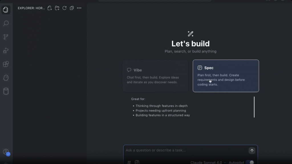Amazon's AWS Kiro IDE Dashboard
